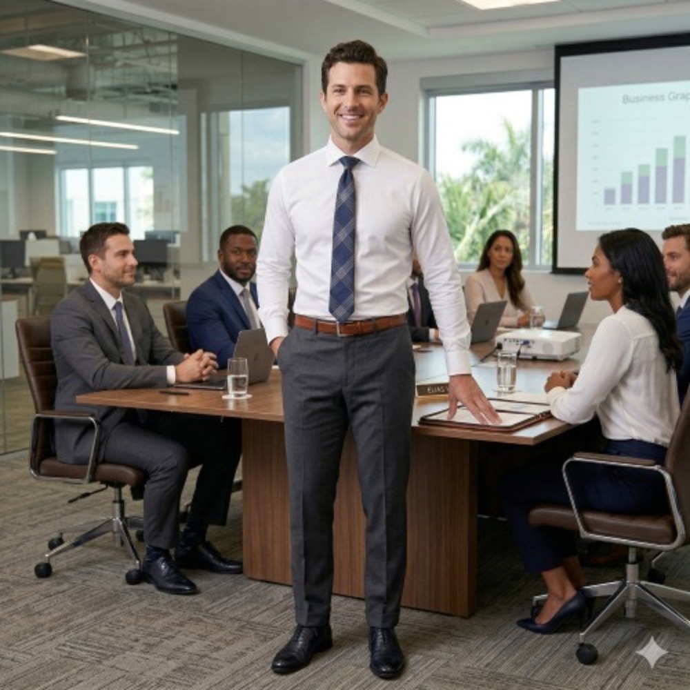 Kenneth Cole Men's Dress Pants 36x32 Charcoal Straight Leg Flat Front